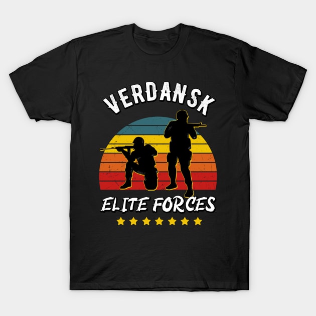 Gaming Verdansk Elite Forces Warzone Gamer T-Shirt by Foxxy Merch